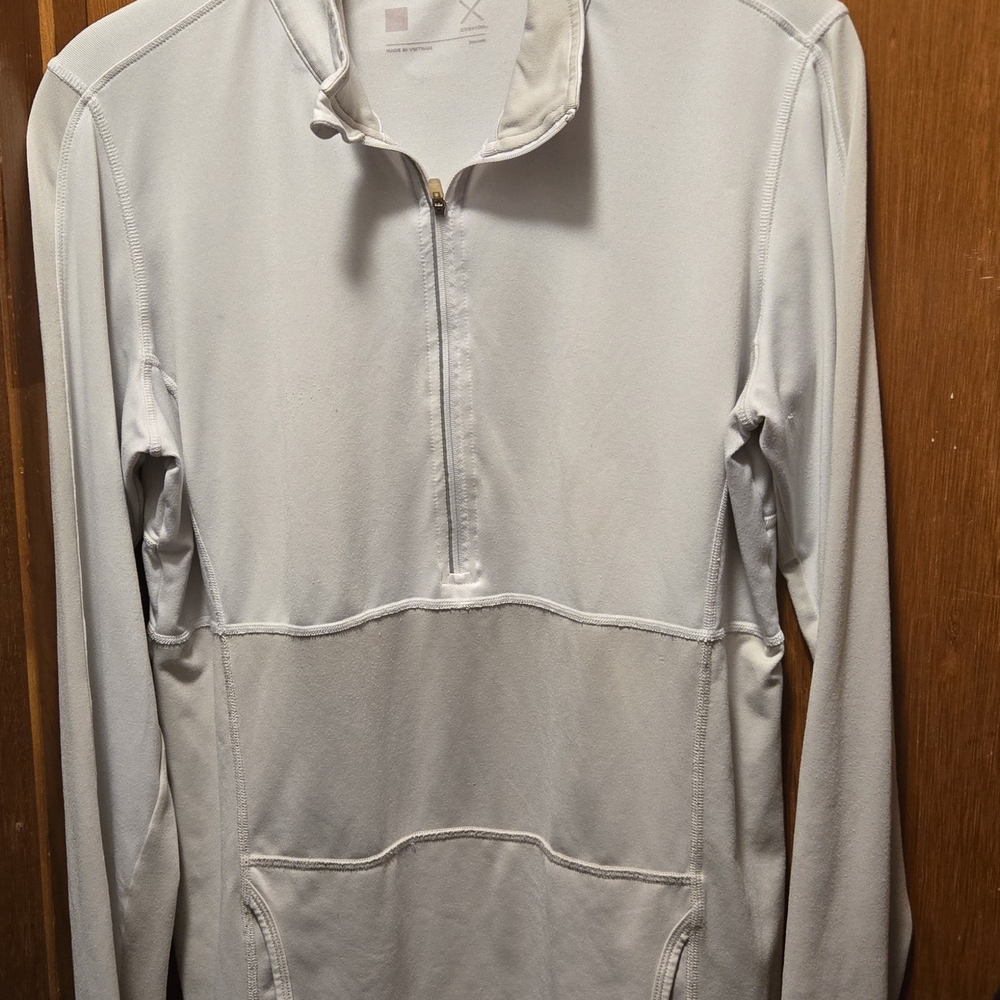 Expressions Light Gray Quarter-Zip Top